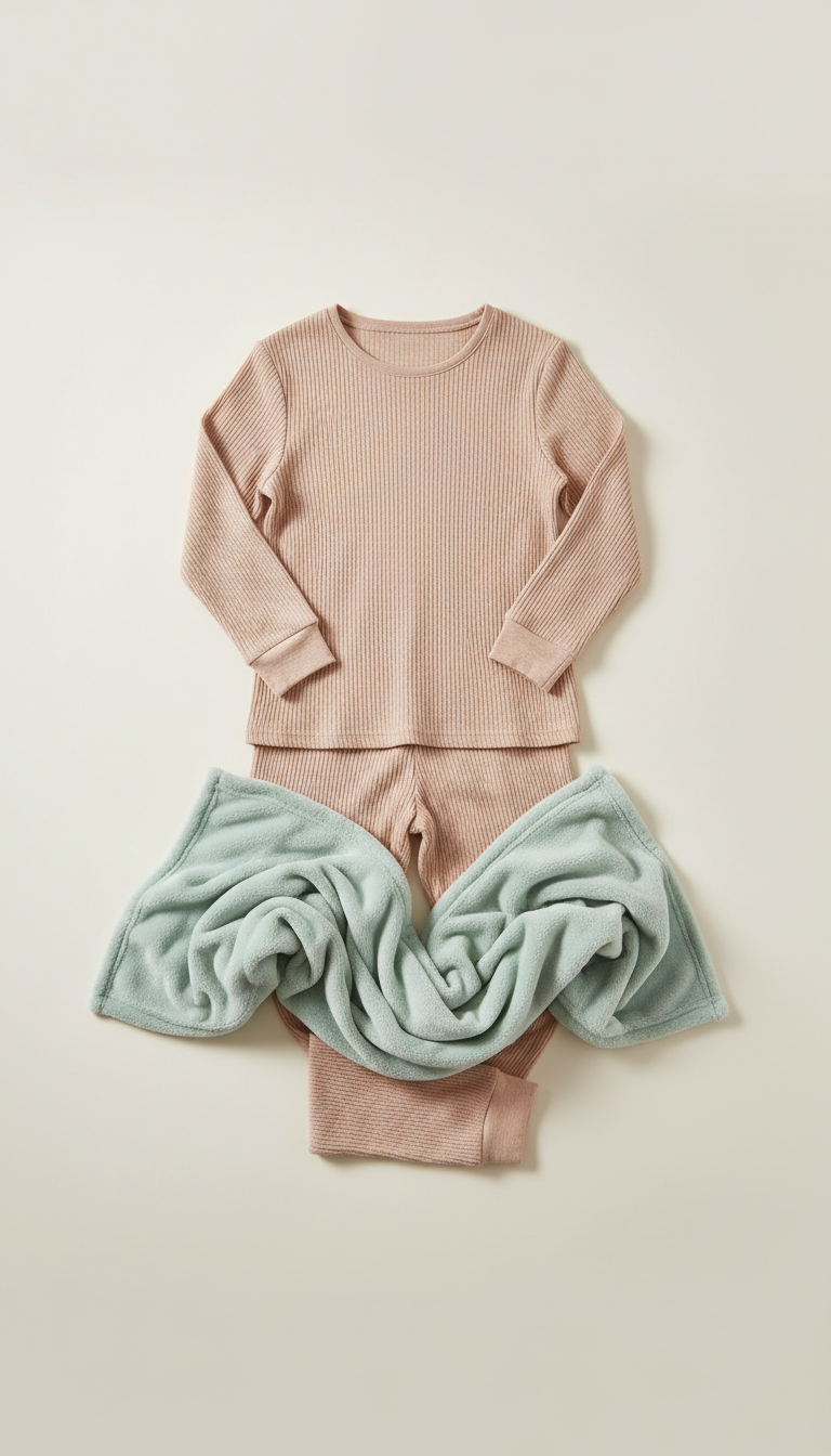 Milky almond sleepwear set